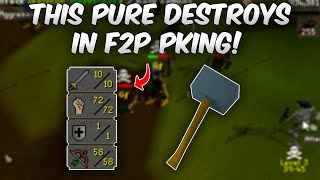 This Pure Account Destroys In F2p PKING OSRS OSRS f2p pking [upl. by Mcmahon]