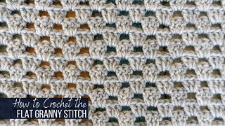 Flat Granny Crochet Stitch Tutorial [upl. by Gudrin]