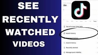 How To Check Watched Videos On TikTok  iOS amp Android [upl. by Gershom]