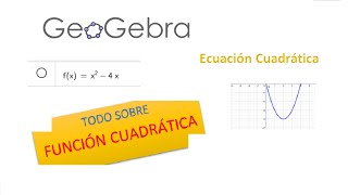 Graficar una FUNCION CUADRATICA en GEOGEBRA [upl. by Goldsmith]