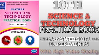 Class 10th ScienceampTechnology Practical Book All Experiment Answers Part1ampPart2 Swift Study Work📚 [upl. by Llehsad383]