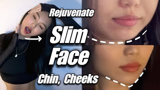 Lose Face Fat amp Double Chin Facelift Slim V Shape Sharp Jawline Face Yoga Massage 2in1 Routine [upl. by Morez123]