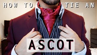 How To Tie An Ascot 2 ways for different neck sizes [upl. by Aihsemot83]