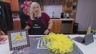 How to Make a Summer Lemon Wreath Tutorial [upl. by Attenwahs]