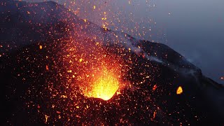 Stromboli Volcano by Drone [upl. by Reteid]