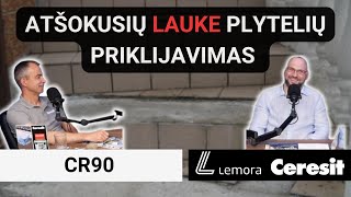 Atšokusių plytelių priklijavimas ant betono lauke [upl. by Jerz]