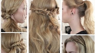 Tutoriel 5 Coiffure Simples amp Rapides  Cheveux Ondulés [upl. by Naujal697]