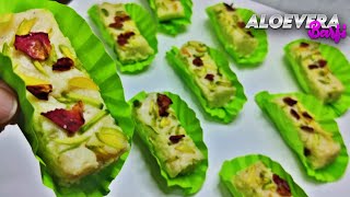 Aloe Vera Burfi  Healthy Recipe  Tasty And Healthy Dessert sweetrecipe [upl. by Nonez]