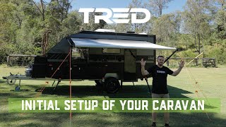 Initial Setup of your Caravan  Levelling a Caravan  Setting up your Caravan awning [upl. by Demetri372]