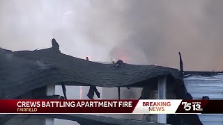 Dozens without homes after fire destroys Fairfield apartment complex [upl. by Firmin]