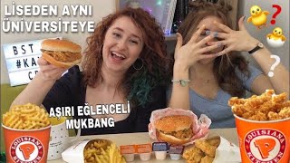 İLK KEZ KAMERA KARŞISINDA CİVCİV KİM NASIL TANIŞTIK 🙈 POPEYES MUKBANG 🍔 [upl. by Fauman]