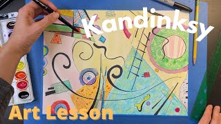 Kandinsky Art Lesson  For kids amp teachers [upl. by Jew]