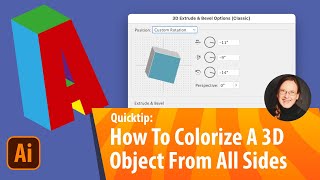 Quick Tip How To Apply Different Colors to The Sides Of a 3D Object in Illustrator [upl. by Dusza]