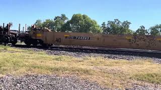 BNSF 8704 Leads an intermodal train at Rosenberg Texas [upl. by Nethsa]