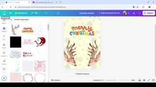 Tutorial making Christmas card using Canva [upl. by Nnainot]