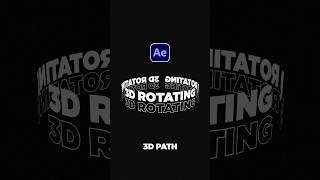 Create 3D Path Rotating Text in After Effects tutorial [upl. by Roley]