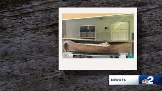 State works to preserve historic canoe that washed into yard during Ian [upl. by Scarface356]