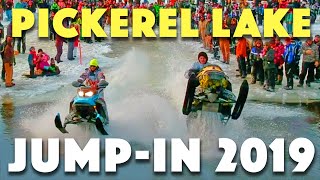 Pickerel Lake Schuhs JumpIn 2019 EPIC Footage Northwoods Wisconsin Snowmobiling WATER CROSSING [upl. by Luebke]