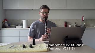 Vandoren mouthpieces unfair comparison M15 M30 B40D [upl. by Rawden971]