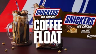 SNICKERS Ice Cream Coffee Float [upl. by Ecirtaemed512]