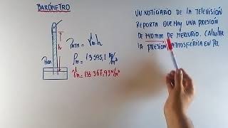 Medición de presión atmosféricabarómetro de mecurio [upl. by Eelhsa667]