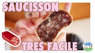 Faire son SAUCISSON MAISON au frigo simple rapide et sans boyaux [upl. by Kerk]