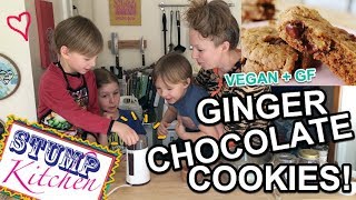 Chewy amp Delicious GINGER CHOCOLATE COOKIES Vegan  Gluten Free [upl. by Desmund]