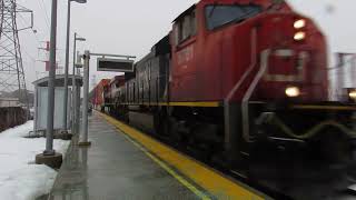 RARE BC Rail C449WL Trails On Q116 In Troy MI On A Foggy Day [upl. by Ikceb]