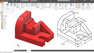 Autodesk inventor Tutorial for beginners Exercise 1 [upl. by Gabbey]