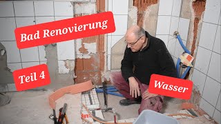 Bad Renovierung Teil4 Wasserinstallation DuscheHeizung [upl. by Conney]