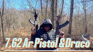 762 Ar Pistol amp Draco Target Practice At The Lake [upl. by Acila]