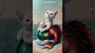 Cute Cat Mermaid  O Maahi  shortsfeed ytshort omaahi lovecats [upl. by Blinni]