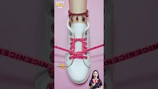 Elegant way to tie shoelaces for style Sneaker lacing tips shorts shoeslacestyles tips [upl. by Niras]