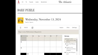 The Atlantic Crossword 13112024 [upl. by Uot945]