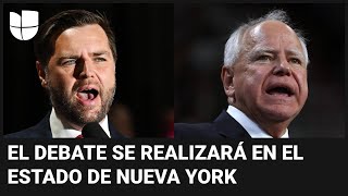 JD Vance y Tim Walz acuerdan un debate vicepresidencial el 1 de octubre [upl. by Ashling]