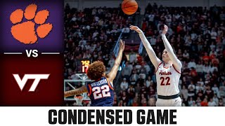 Clemson vs Virginia Tech Condensed Game  202324 ACC Women’s Basketball [upl. by Aihsined]