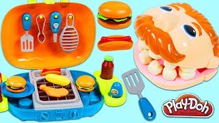 Feeding Play Doh Drill N Fill from BBQ Grilling Playset [upl. by Velleman]