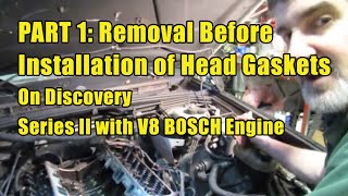 Land Rover Discovery Series II Head Gasket Installation BOSCH Engine  Part I [upl. by Edda]