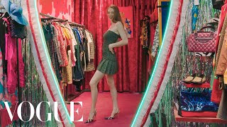 Hunter Schafer Goes Vintage Shopping in NYCs Chinatown  Vogue [upl. by Ebeohp666]