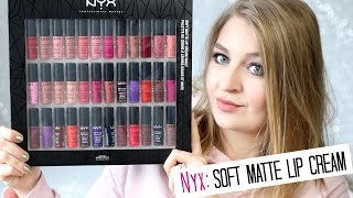 NYX Soft Matte Lip Cream ♡ Wszystkie kolory i recenzja ♡ [upl. by Danita]