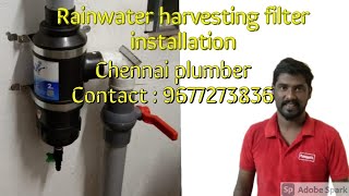 Rainwater harvesting filter installation muthuplumber8249Chennai plumber  contact9677273836 [upl. by Cosette]