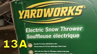 ✅ The Yardworks 13A Electric Snowthrower [upl. by Ailalue]