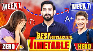 Class 12 Proper Timetable and Strategy  Start Today  Must Watch [upl. by Lellih546]