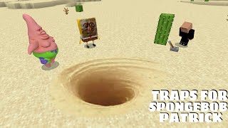 Ultimate Traps for REALISTIC SPONGEBOB AND PATRICK CURSED in Minecraft  Coffin Meme [upl. by Lattimer]