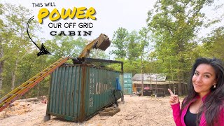 EP 25 Off Grid Solar Power building our shipping container solar hub amp water collection system [upl. by Hermon]