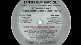 BROTHERS SUPREME quotWE CANT BE HELD BACKquot RAPPERS RAPP ANTHOLOGY 19812012 [upl. by Ahmad854]