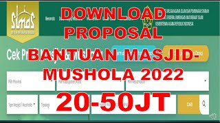 PROPOSAL BANTUAN MASJIDMUSOLA ONLINE SIMAS 2022 [upl. by Nevai179]