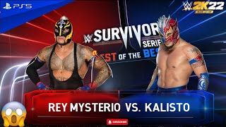 Rey Mysterio vs Kalisto  Fight For Tittle  WWE 2K22 [upl. by Garfinkel605]