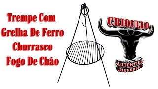 Trempre com grelha de ferro fogo de chão [upl. by Analat115]