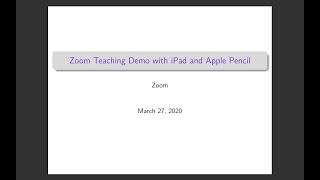 Teaching using Zoom iPad and Apple Pencil with presentation screen sharing annotation whiteboard [upl. by Goldin625]